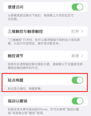 威海苹果授权维修站分享iPhone轻点无法唤醒怎么办 