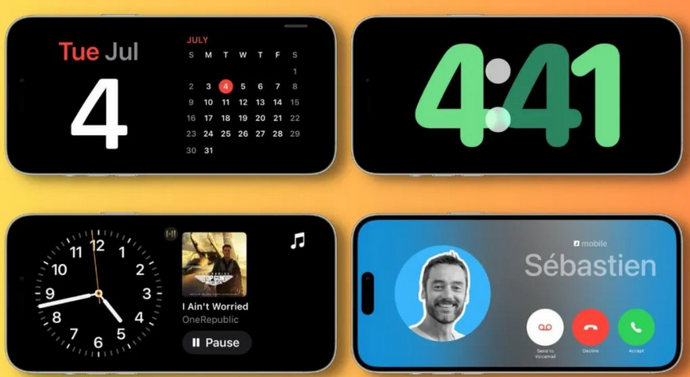 威海苹果手机维修分享iOS17横屏充电待机显示有什么好处 