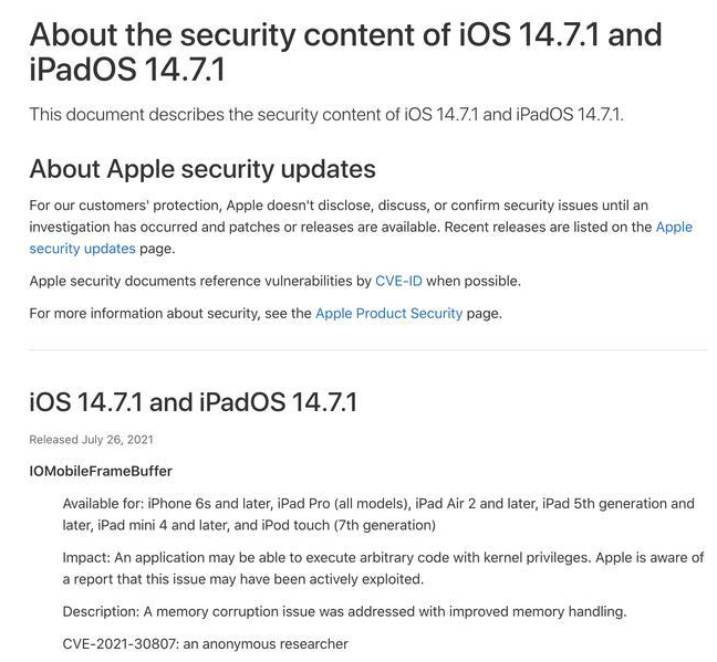 威海苹果手机维修分享iOS 14.7.1 正式版更新内容及升级方法 